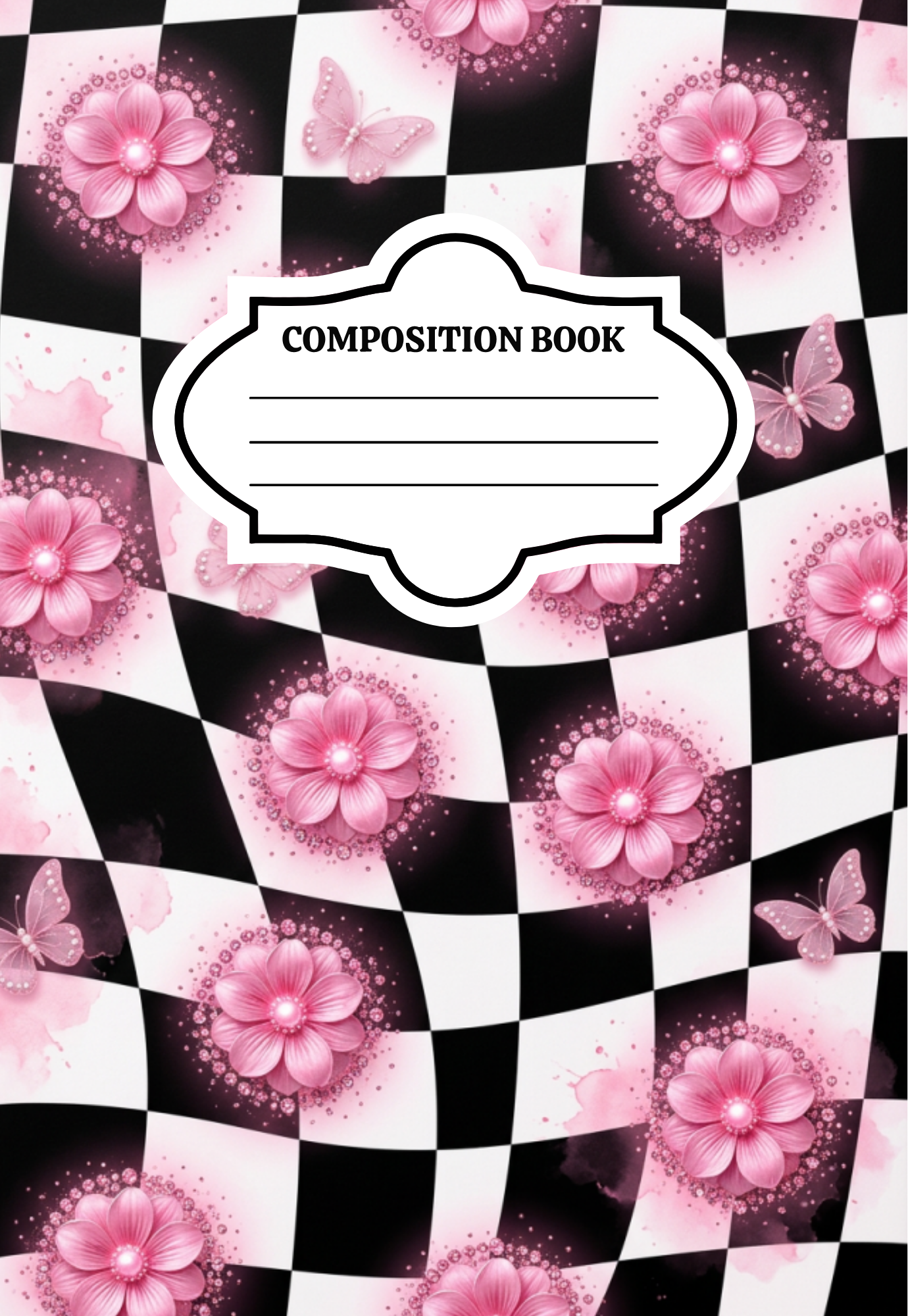 Decorative Composition Notebook | Handmade Journal for School, Writing & Gifts