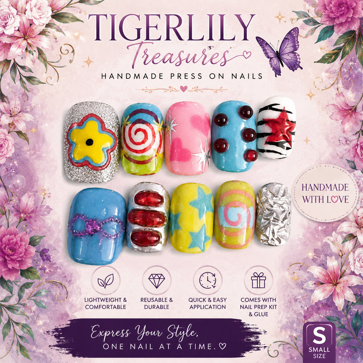 💕 TigerLily’s Treasures Handmade Nails ✨