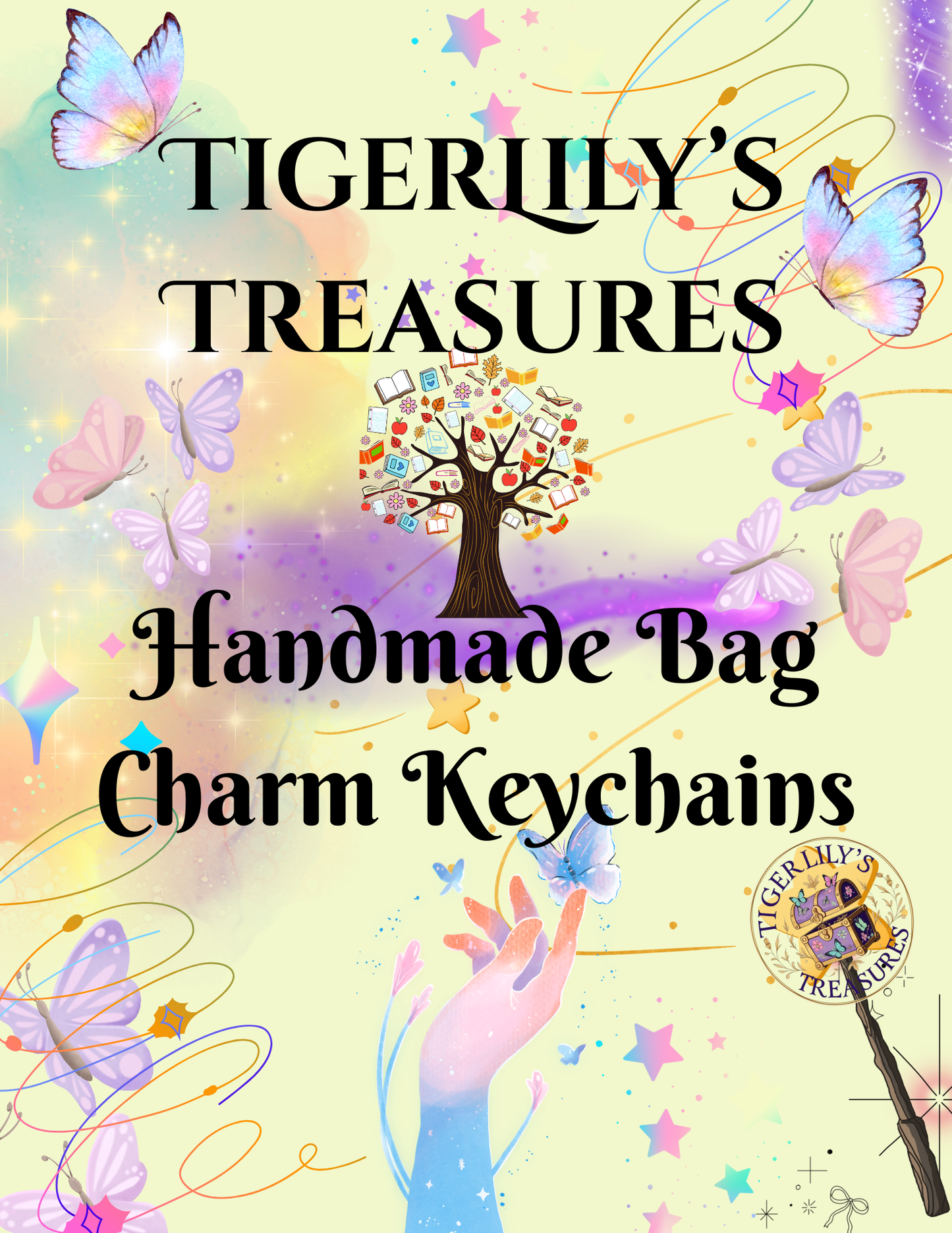 🦋 TigerLily’s Treasures Handmade Bag Charm Keychains 🌸
